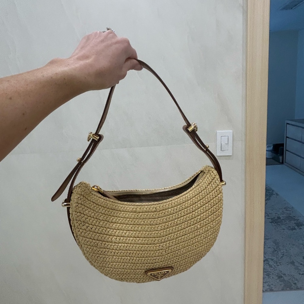 Prada Beige Crochet Shoulder Like New Bag - Picture 6 of 7